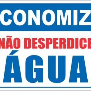 Placa de Sinalização Economize Água