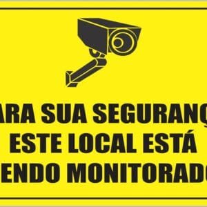 Placa de Sinalização Local Monitorado Segurança