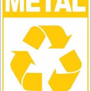 Placa de Sinalização Reciclável Metal