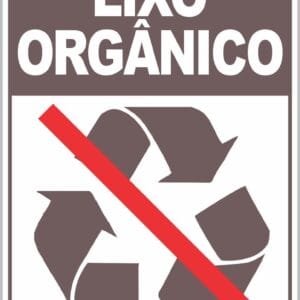 Placa de Sinalização Lixo Orgânico