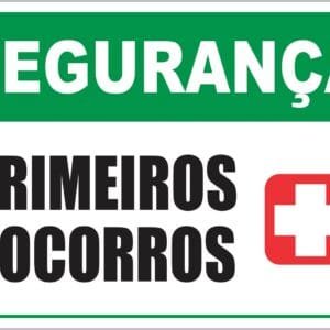 Placa de Sinalização Primeiros Socorros