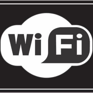 Placa de Sinalização Wi-Fi Logo
