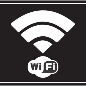 Placa de Sinalização Wi-Fi Logo/Sinal